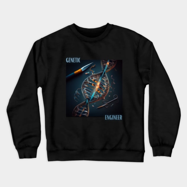 gene editing, genetic engineer, gift present idea Crewneck Sweatshirt by Pattyld